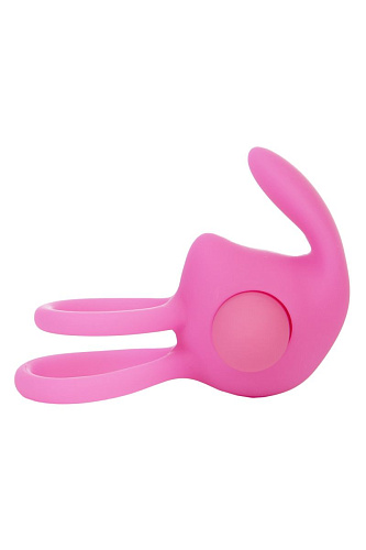 Розовое эрекционное виброкольцо с 10 режимами вибрации Lovetoy LV1427-pink