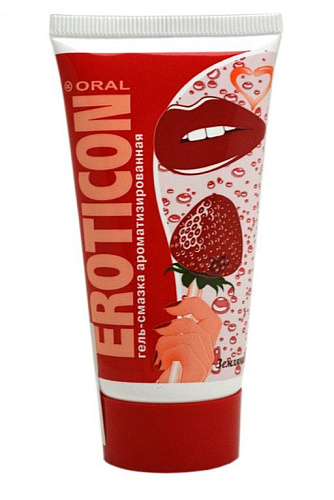 Оральная гель-смазка с ароматом земляники Eroticon 34010 (50 мл)