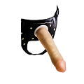 Телесная насадка-фаллос на трусиках с плагом LOVETOY (А-Полимер) 287103 (16,5 см)