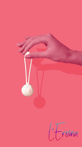 Белый вагинальный шарик ToyFa LILY 564004