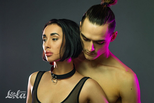 Чёрно-красный ошейник Lola toys Cabaret 1088-01lola