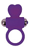 Фиолетовое эрекционное виброкольцо с сердечком Bior toys ST-40133-5