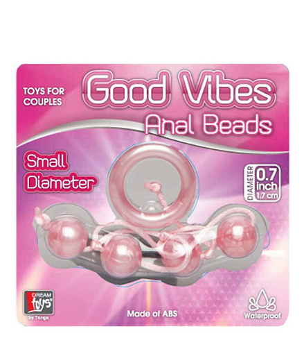 Розовые перламутровые анальные шарики Dream Toys 20046