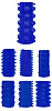 Набор из 7 синих насадок на пенис Chisa Get Lock CN-330325417