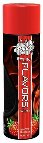 Разогревающий лубрикант с ароматом клубники Wet Fun Flavors 4-in-1 Seductive Strawberry 20463 (316 мл)