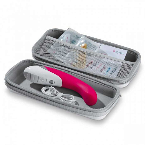 Ярко-розовый вибратор MyStim Al Punto 46820 (25 см)