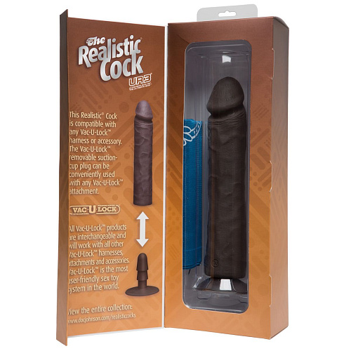 Коричневый дилдо на присоске Doc Johnson 0276-37-BX (27 см)