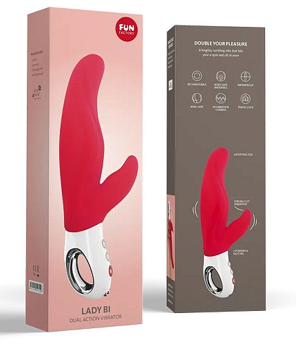 Вибратор с клиторальным отростком Fun Factory Lady Bi (22,1 см)