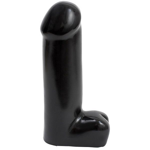 Большой чёрный фаллоимитатор Doc Johnson Giant Cock With Balls 0236-03-BU (28 см)