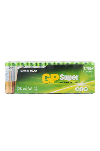 Алкалиновые батарейки Элементы питания GP Super Alkaline 15А 31 (тип АA, 20 шт)