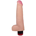 Большой реалистичный виброфаллос с мошонкой телесного цвета LOVETOY (А-Полимер) 808600 (20,5 см)