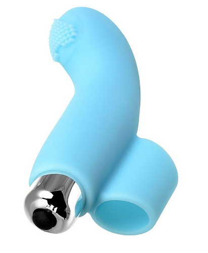 Голубая вибронасадка на палец для точки G JOS DANKO 782007 (9,5 см)