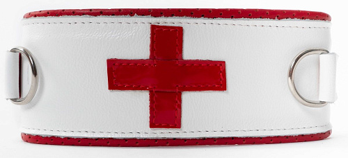Белый ошейник медицинской сестры БДСМ арсенал 912-08 BX DD
