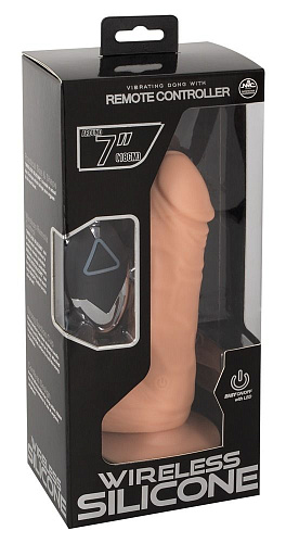 Телесный вибратор с пультом ДУ NMC Wireless Silicone 587168 (19 см)