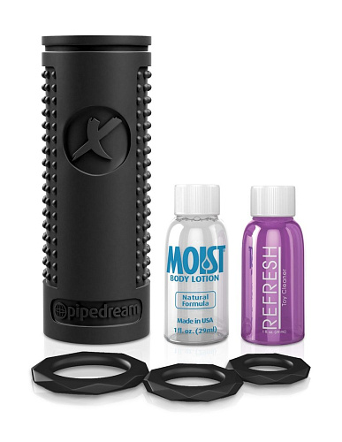 Чёрный мастурбатор Pipedream EZ Grip Stroker RD501