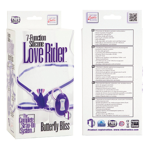 Фиолетовая силиконовая бабочка California Exotic Novelties 7-Function Love Rider Butterfly Bliss SE-0582-45-3