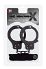 Чёрные наручники из листового металла в комплекте с верёвкой Dream Toys BONDX METAL CUFFS LOVE ROPE SET 20870