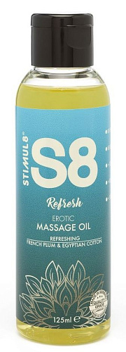 Массажное масло с ароматом сливы и хлопка Stimul8 Massage Oil Refresh STR97415 (125 мл)