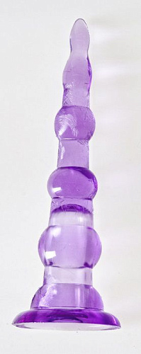 Фиолетовый анальный вибромассажёр-ёлочка Sextoy 2011 00260A-3 (14,5 см)