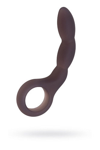 Изогнутый анальный стимулятор с ручкой-кольцом Seven Creations Micro NOVA 2618-02SMK (13,5 см)