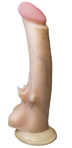 Вибратор на присоске телесного цвета LOVETOY (А-Полимер) REAL Standard 025013 (15,5 см)