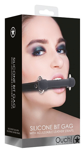 Чёрный кляп-трензель Shots Media BV Bit Gag OU266BLK