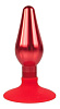 Красная конусовидная анальная пробка Bior toys IL-28003-RED (10 см)