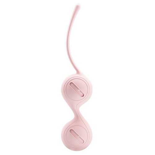 Нежно-розовые вагинальные шарики на сцепке Baile Kegel Tighten Up I BI-014490-2