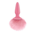 Розовая анальная пробка с коротким розовым хвостиком NS Novelties Bunny Tails NSN-0510-54
