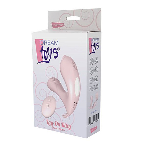 Нежно-розовый стимулятор Dream Toys LAY-ON KITTY 21511