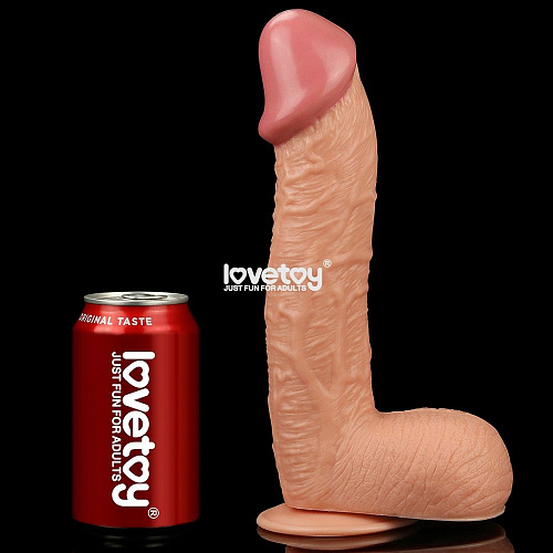 Телесный фаллоимитатор-гигант на присоске Lovetoy LV2207 (26,7 см)