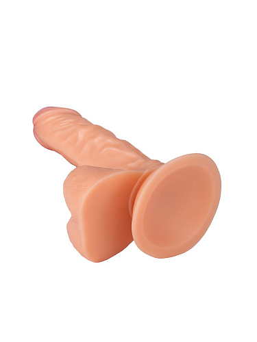 Небольшой фаллоимитатор телесного цвета на присоске ToyFa 582005 (14 см)