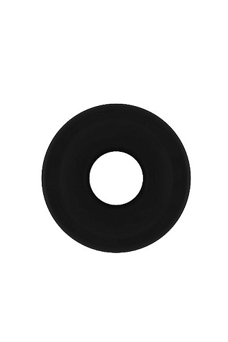 Чёрная анальная пробка с тоннелем Shots Media BV №50 Medium Hollow Tunnel Butt Plug 4 Inch SON050BLK (10,2 см)