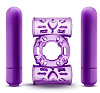 Фиолетовое эрекционное виброкольцо Blush Novelties Double Play BL-77101