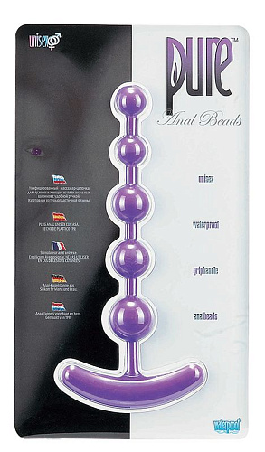 Фиолетовая анальная цепочка Seven Creations PURE ANAL BEADS 06-218-E6 BCD GP (15,2 см)