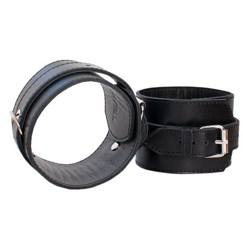 Чёрные кожаные оковы на ноги James Leg RestArt RA-606