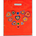 Красный полиэтиленовый пакет с сердечками Сима-Ленд 4668362 (31×40 см)