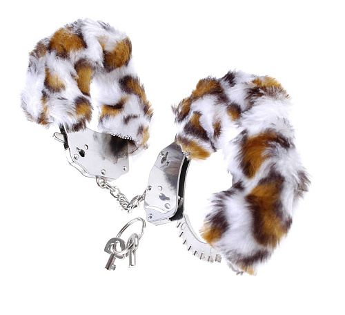 Наручники с искусственным леопардовым мехом Pipedream Original Furry Cuffs PD3804-40