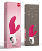 Ярко-розовый вибратор с клиторальным отростком Fun Factory MiSS Bi 1201036 (17 см)