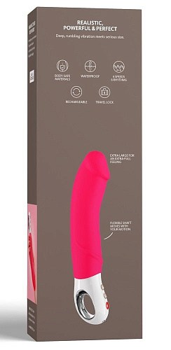 Ярко-розовый вибратор Fun Factory Big Boss 1121036 (23,5 см)