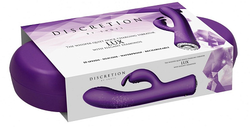 Фиолетовый вибромассажёр-кролик Shots Media BV Lux DIS004PUR (20 см)