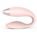 Хай-тек силиконовый вибромассажёр-дельфин для пар розового цвета ImToy Dolphin