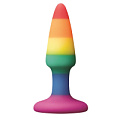 Разноцветная мини-пробка NS Novelties Colours Pride Edition Pleasure Plug Mini NSN-0408-51 (8,9 см)