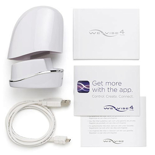Серый вибромассажёр для двоих на радиоуправлении We-vibe 4 Plus WV 4-GRY PLUS