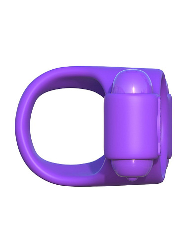 Фиолетовое эрекционное кольцо с двумя виброэлементами Pipedream Squeeze Play Couples Ring PD5808-12