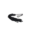Чёрная кожаная плеть с металлической рукоятью Sitabella Leather Whip Metal FF0069-23 (50 см)