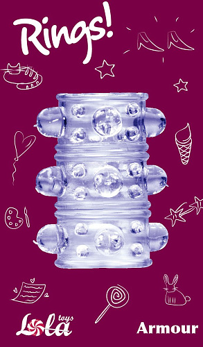 Фиолетовая насадка на пенис Lola toys Rings Armour 0115-12Lola