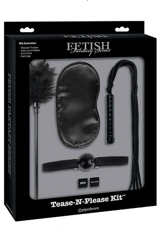 Чёрный набор для интимных удовольствий Pipedream Tease-N-Please Kit PD2024-23