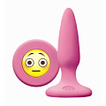Розовая силиконовая пробка NS Novelties Emoji Face OMG NSN-0511-34 (8,6 см)