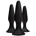 Набор из 3 анальных пробок на присоске чёрного цвета NS Novelties Renegade Sliders Kit NSN-1105-00